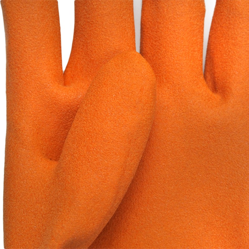 PVC K/W foam finish cotton liner glove