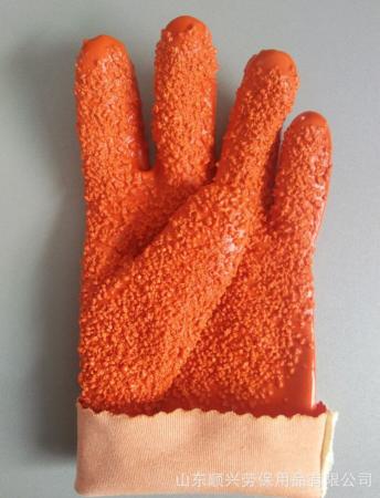 Orange PVC Chips Handschuhe