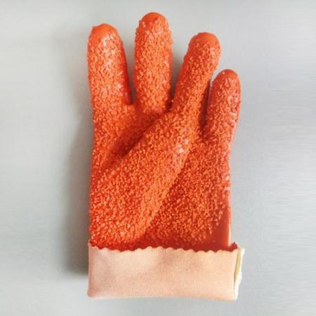 Orange PVC Handschuh