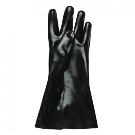 Black pvc satety glove
