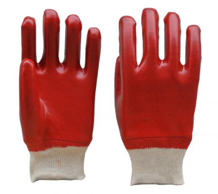 Cotton liner PVC coated short gloves