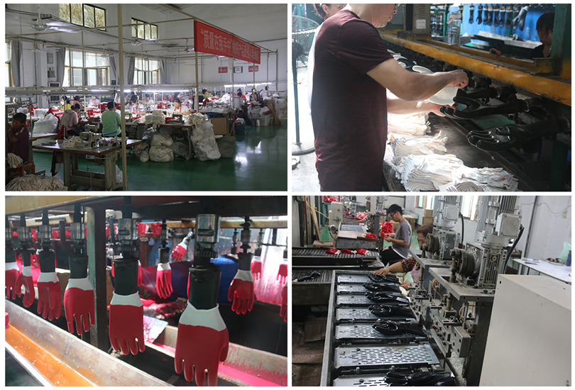 Shunxing pvc coated gloves Production Process