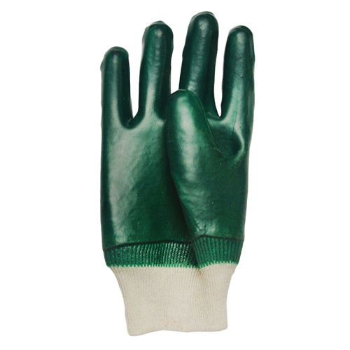 green pvc oil gloves