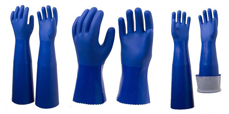 Oil-proof PVC coated gloves