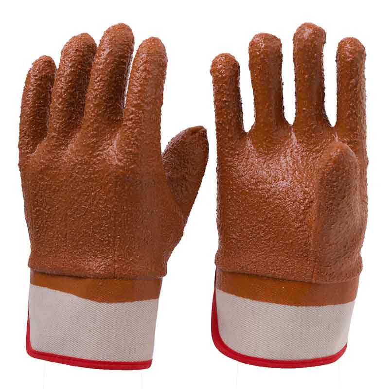 ПВХ покрыты перчатки с зимней обезьяны Grip Лайнер