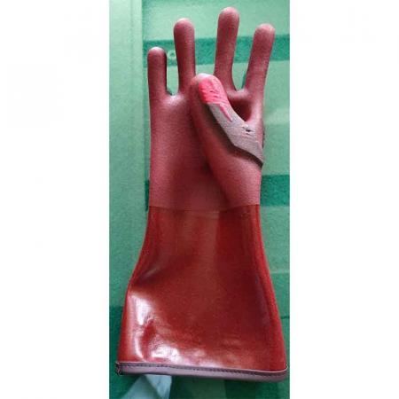 14-Zoll Rot schnittfester schlagfester PVC-beschichteter Handschuh