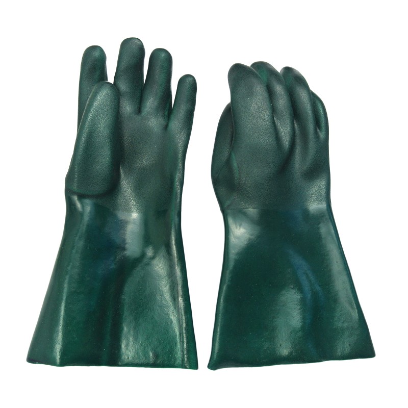 GREEN PVC COATED GLOVES