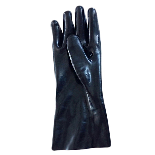 black smooth finish glove