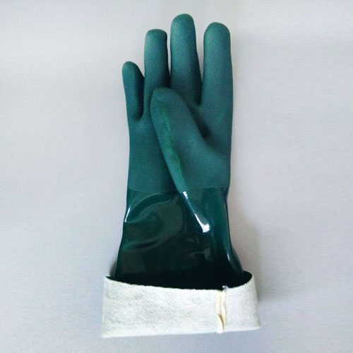 green long working gloves