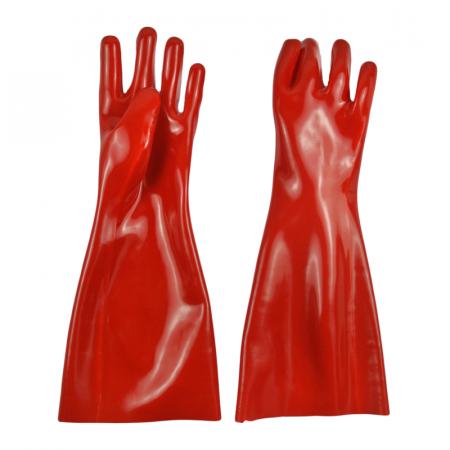 Red PVC Coated 45cm 18" Gauntlets