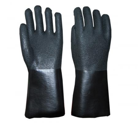 PVC long sleeve with Seamless cotton  Gauntlet glove