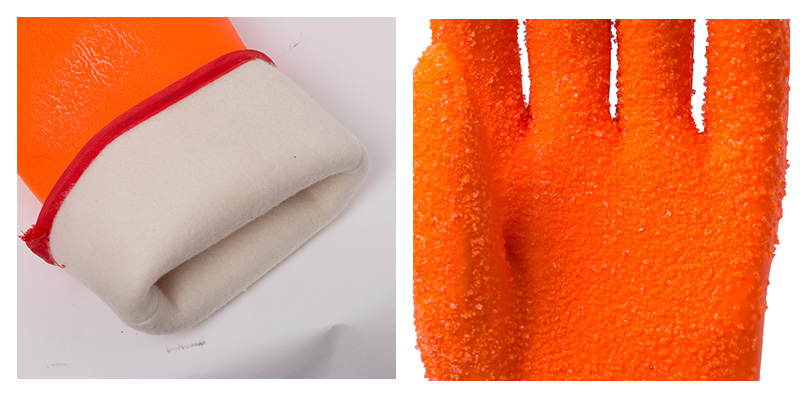 non-slip PVC coated gloves details