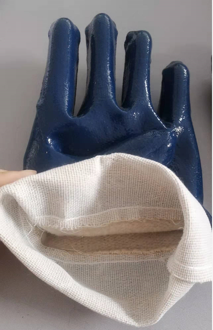 Jersey Safety Cuff Blue NBR full glove