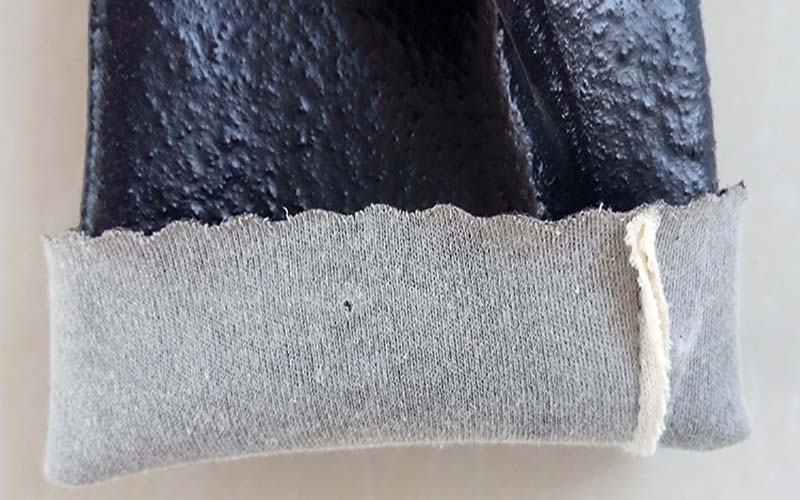 Black PVC fully coated Rough Finish Gloves