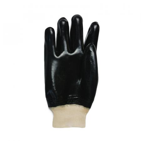 Черные ПВХ покрытие Трикотажное запястье Легкий вкладыш Рабочие перчатки