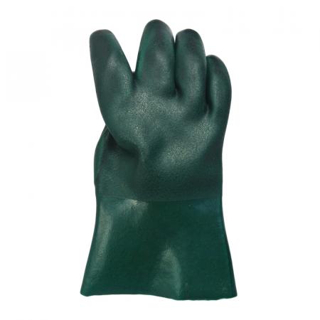 Химически стойкая антистатическая зеленая перчатка из ПВХ двойного погружения 11 дюймов