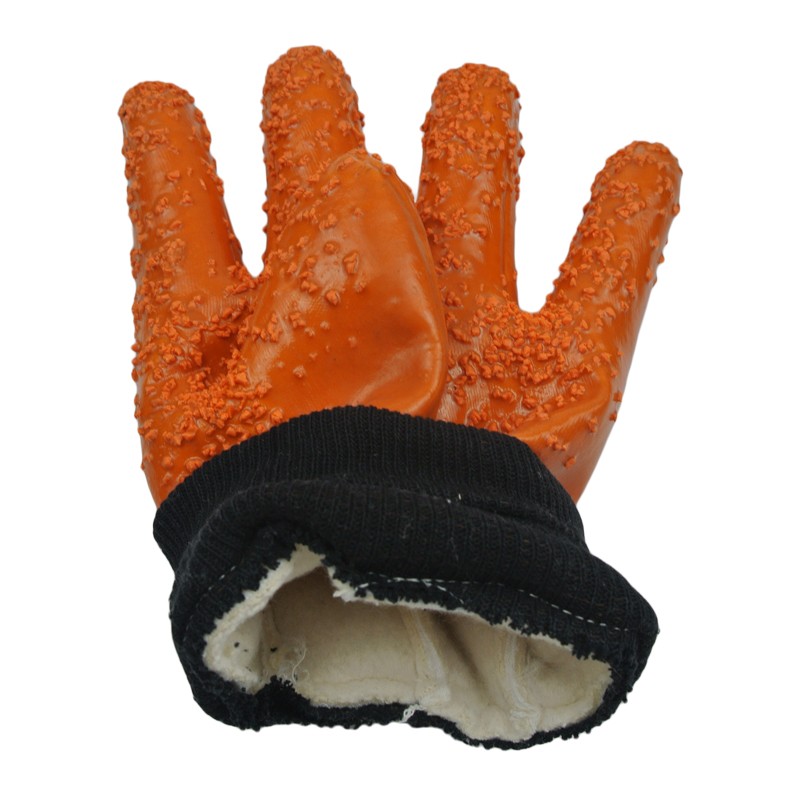 knit wrsit pvc glove