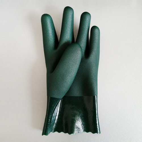 green pvc work gloves