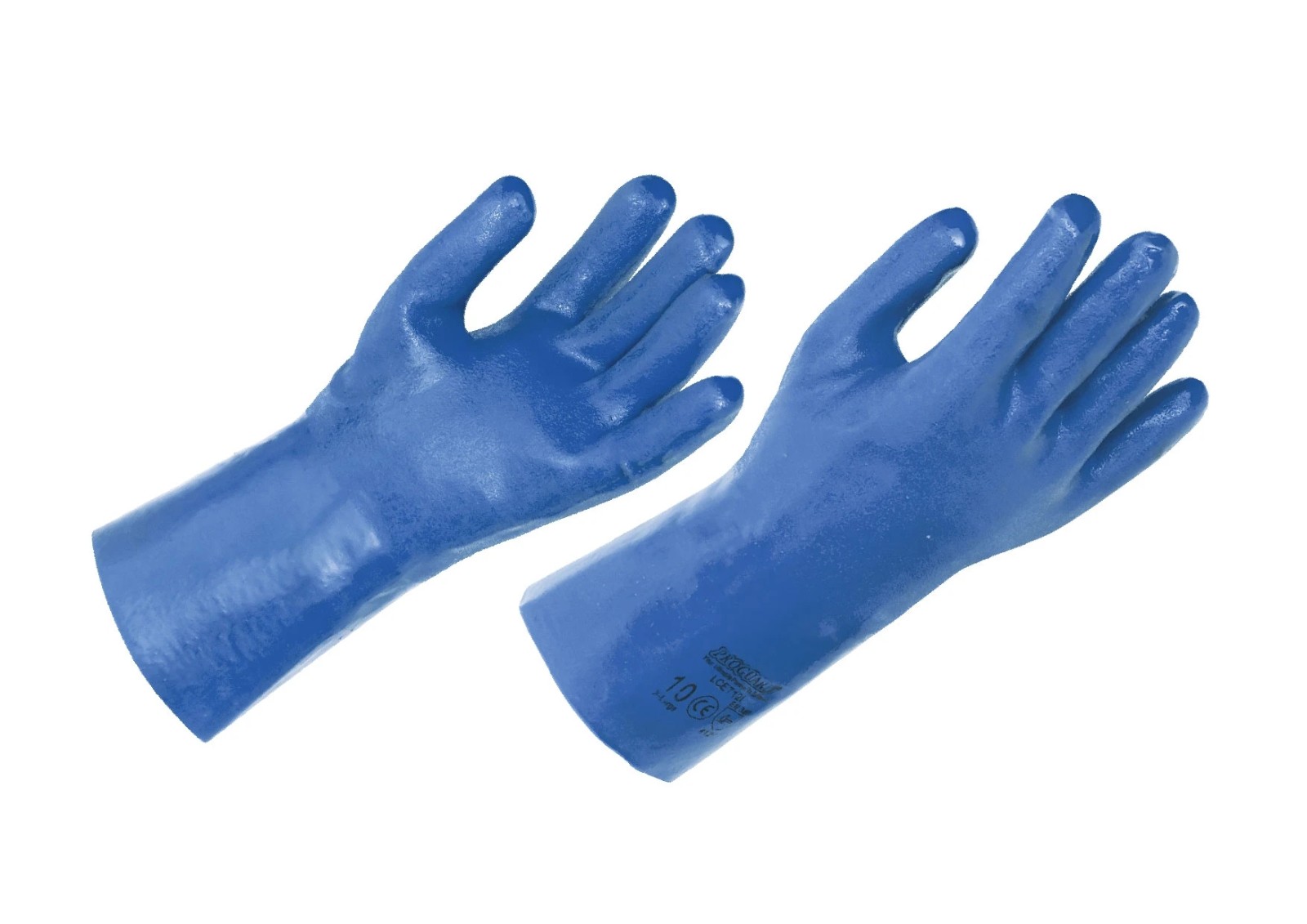 blue pvc coated glove