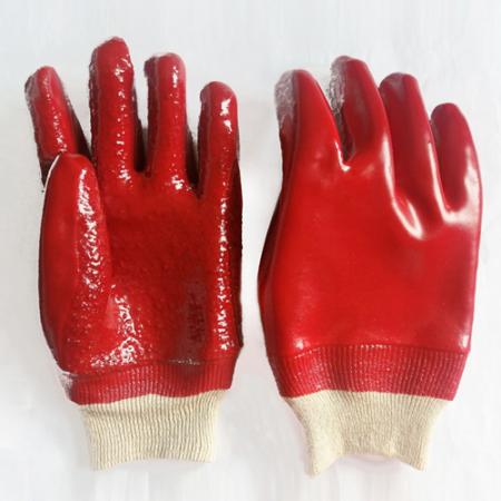 red heavy duty gloves
