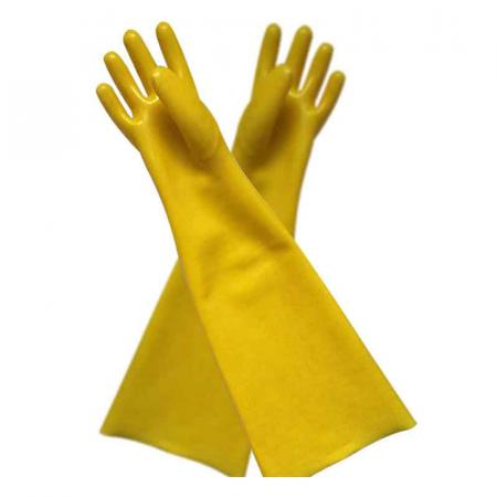  Gelbe Dip-Flanellhandschuhe 60cm