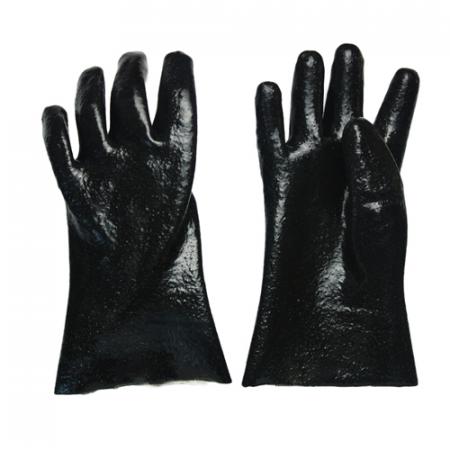schwarzer Rough-Finish-Handschuh