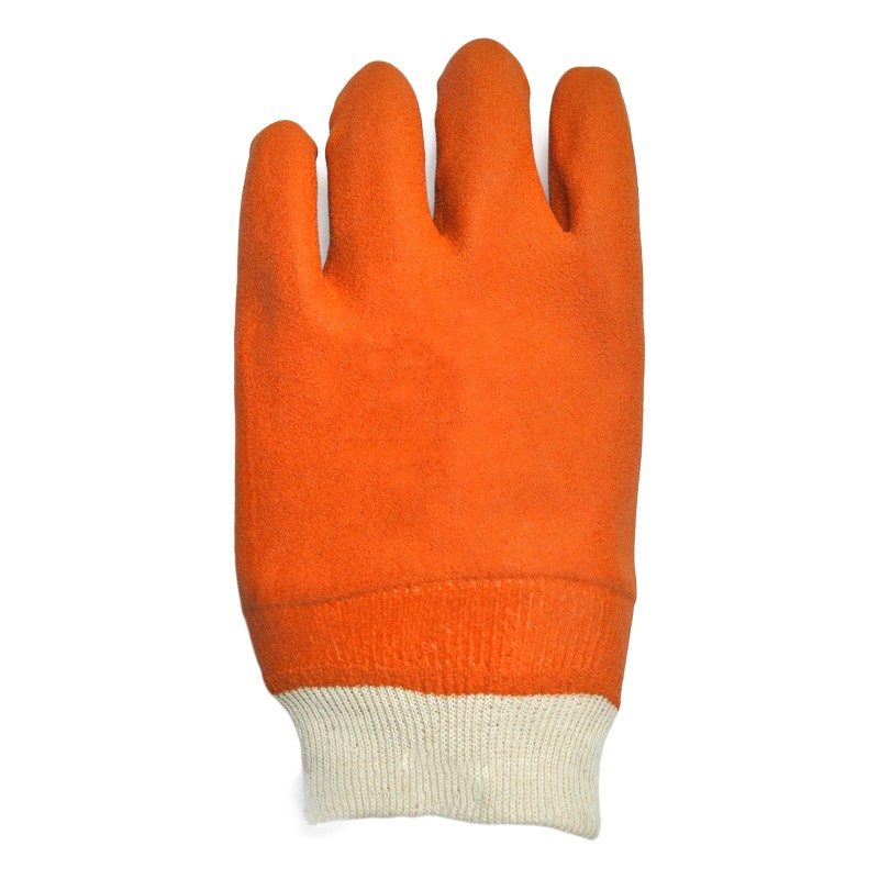 PVC K/W foam finish cotton liner glove