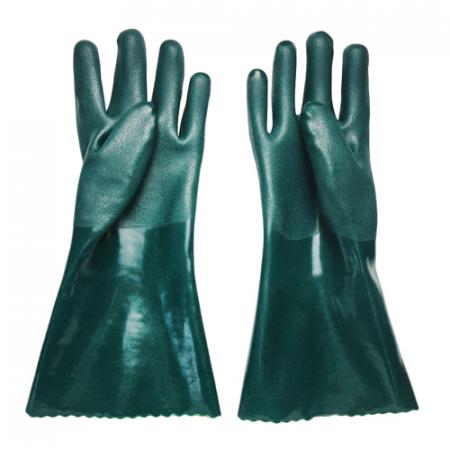 Grüne öldichte Handschuhe